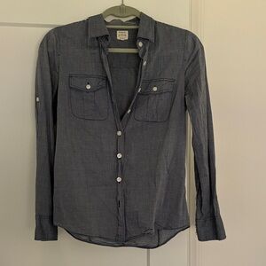 J. Crew Dark Blue Casual Button-Down Shirt